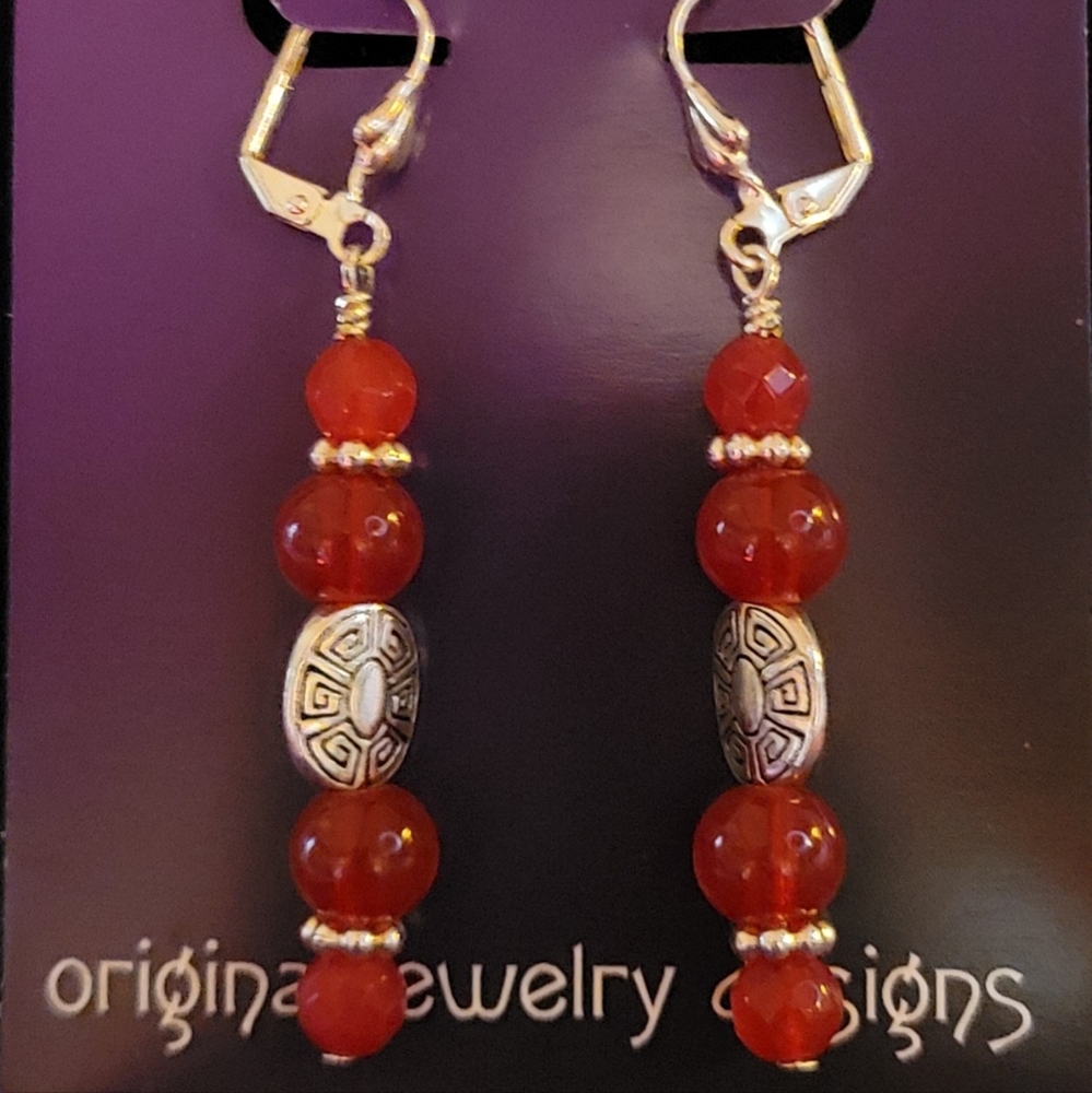 Deep Red Earrings